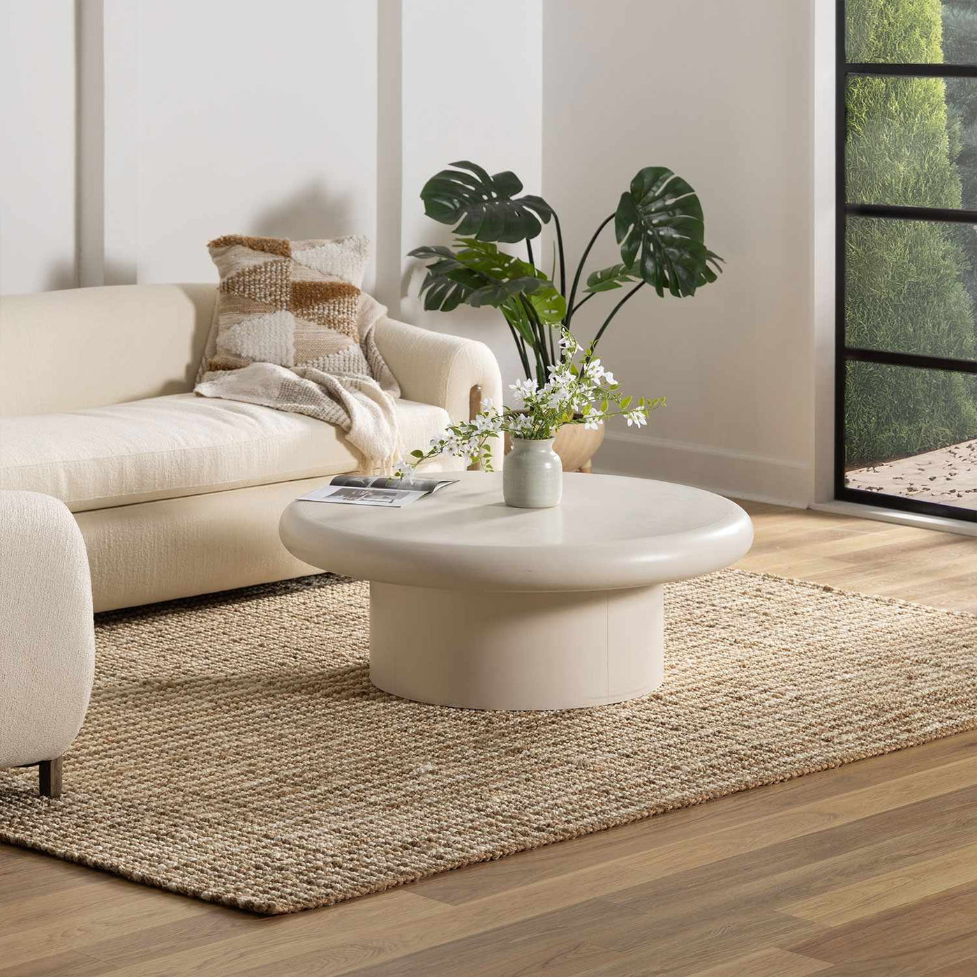 Ambel Tan Camel Jute Area Rug by Boutique Rugs