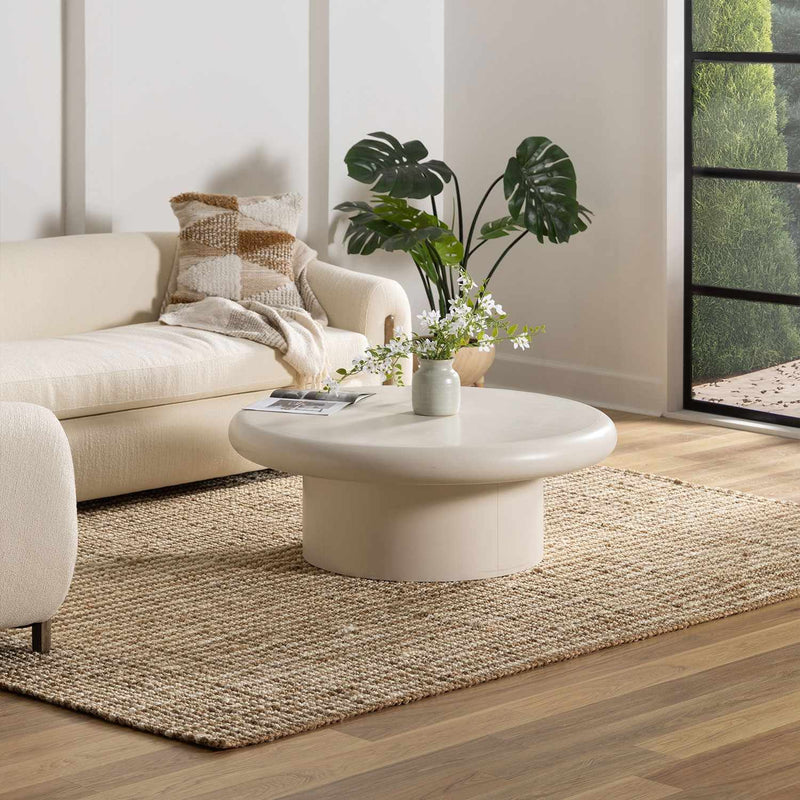 Ambel Tan Camel Jute Area Rug by Boutique Rugs