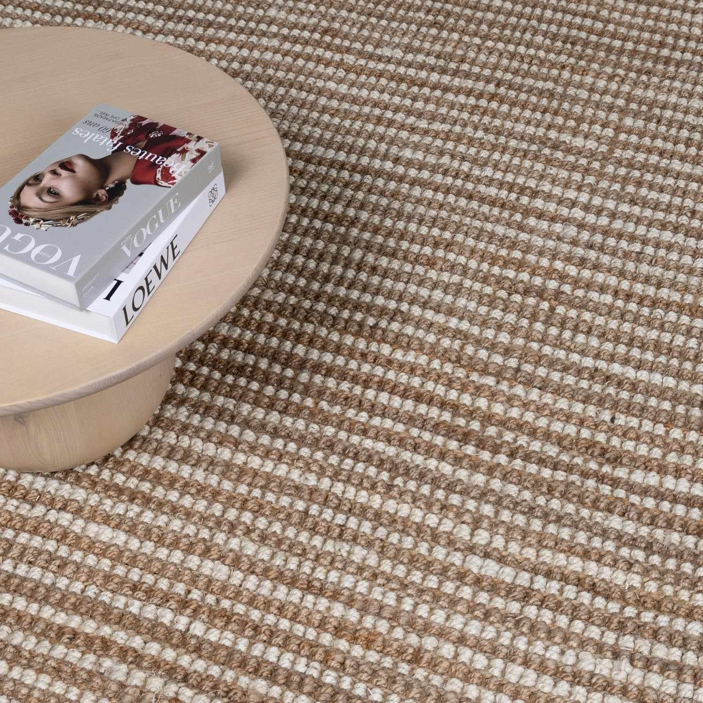 Ambel Tan Camel Jute Area Rug by Boutique Rugs