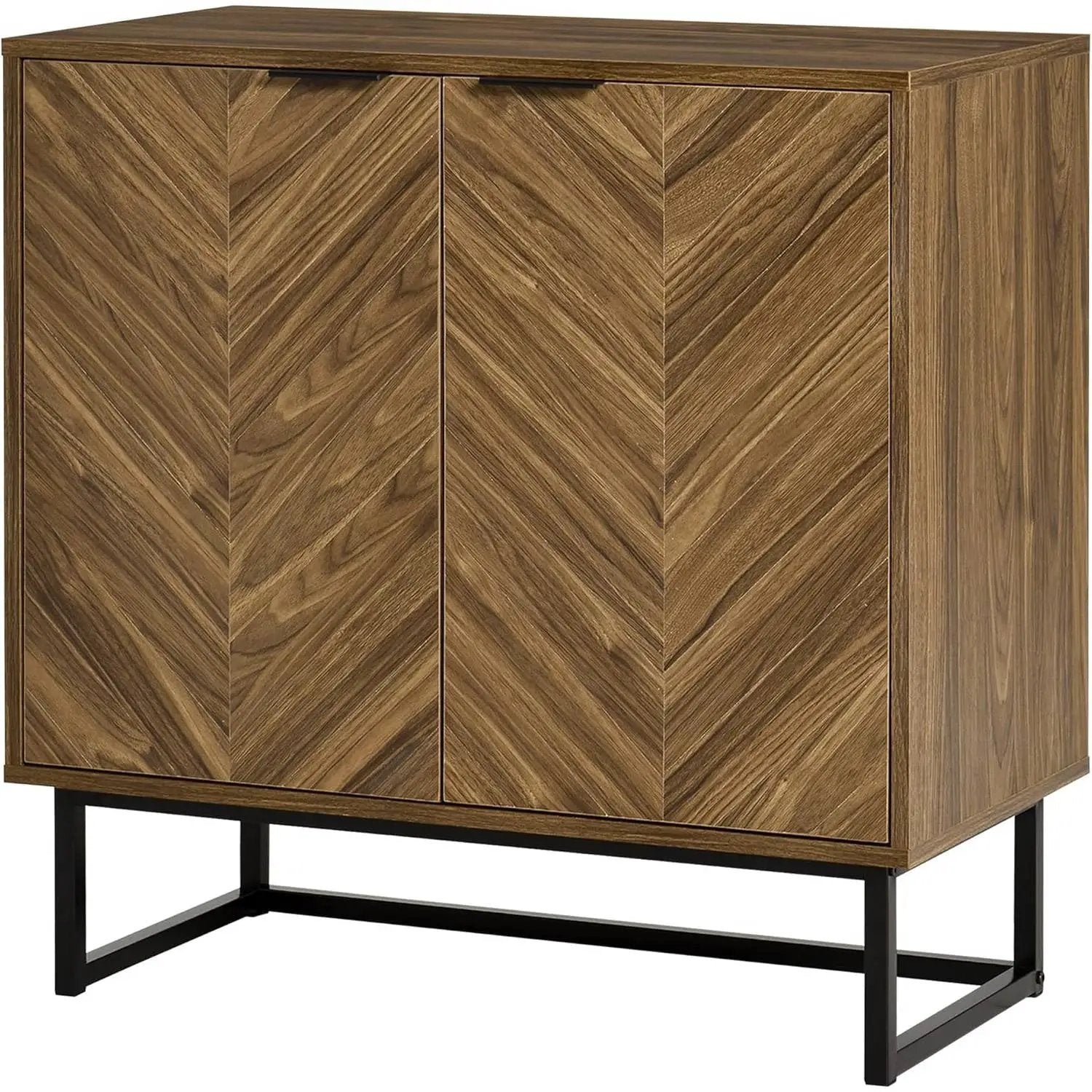 Modern Entryway Sideboard Buffet Dining Storage Cabinet in Walnut Wood Finish by HomePacific