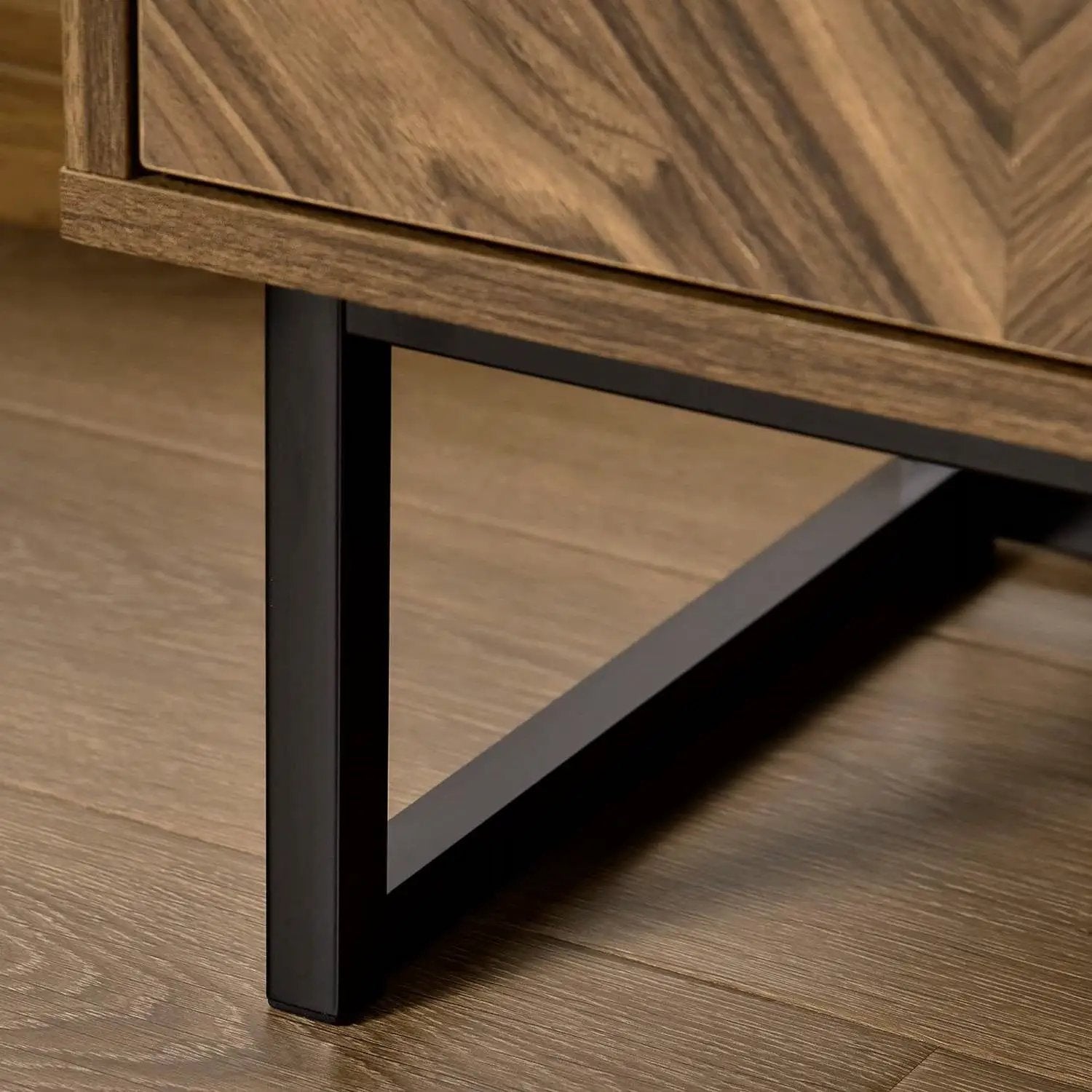 Modern Entryway Sideboard Buffet Dining Storage Cabinet in Walnut Wood Finish by HomePacific