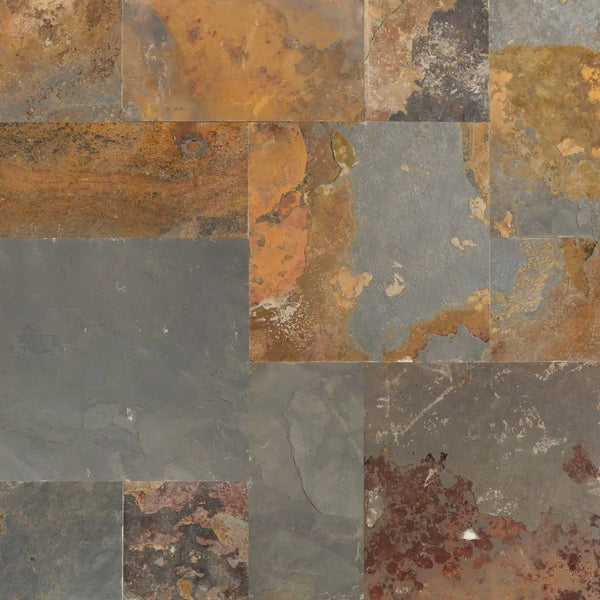 California Gold Gauged Pattern Slate Tiles