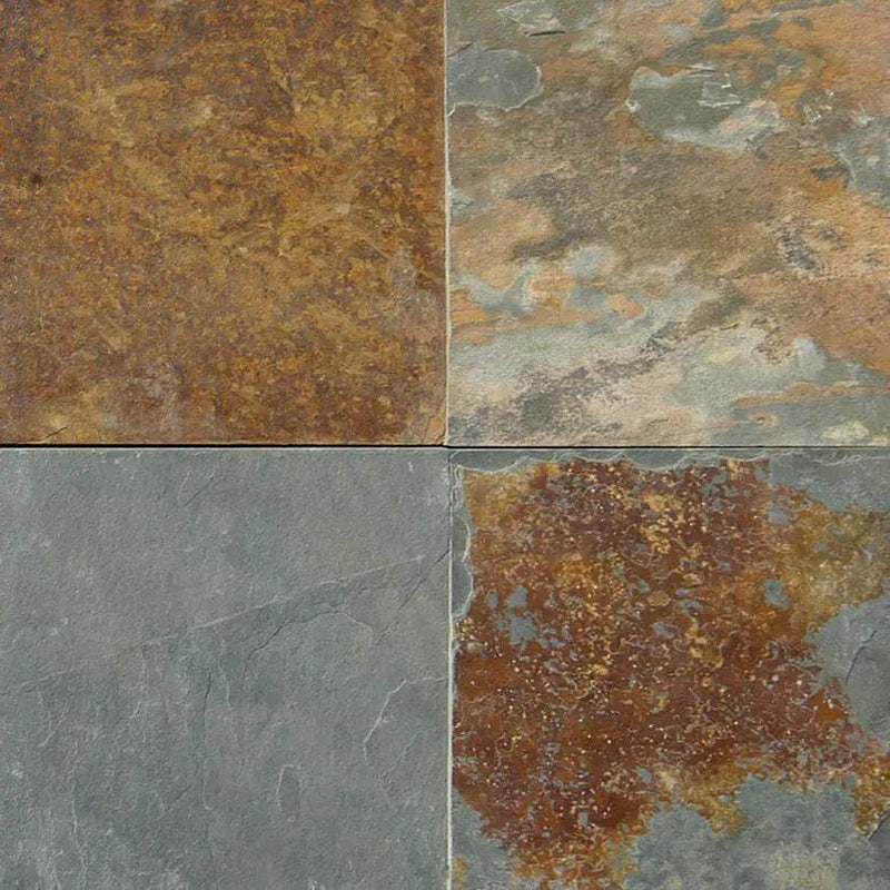 California Gold Gauged Slate Mosaics 12x12 close up