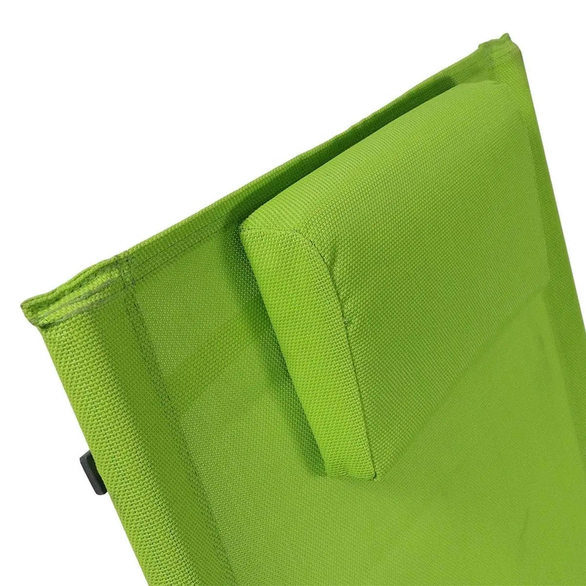 Modern Green Rocking Chaise Lounge Chair Patio Lounger with Pillow by HomePacific