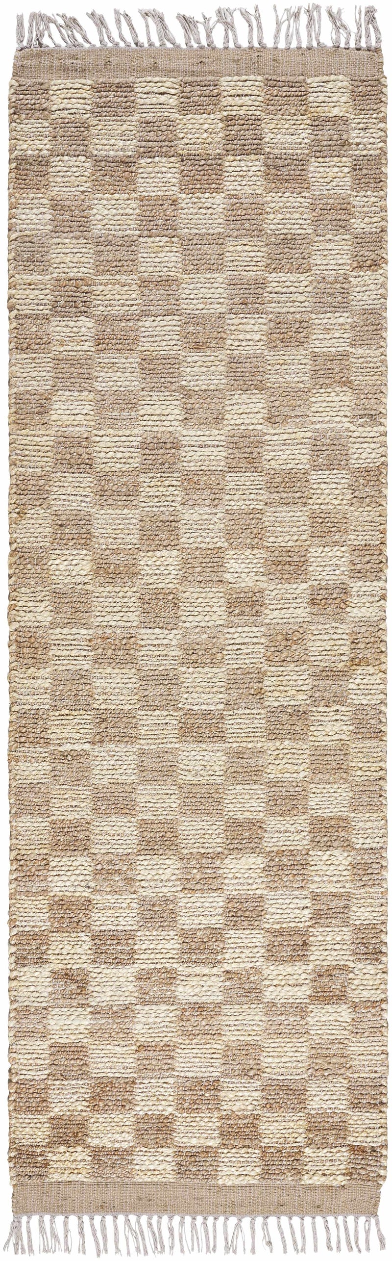 Ionut Checkered Jute Area Rug by Boutique Rugs