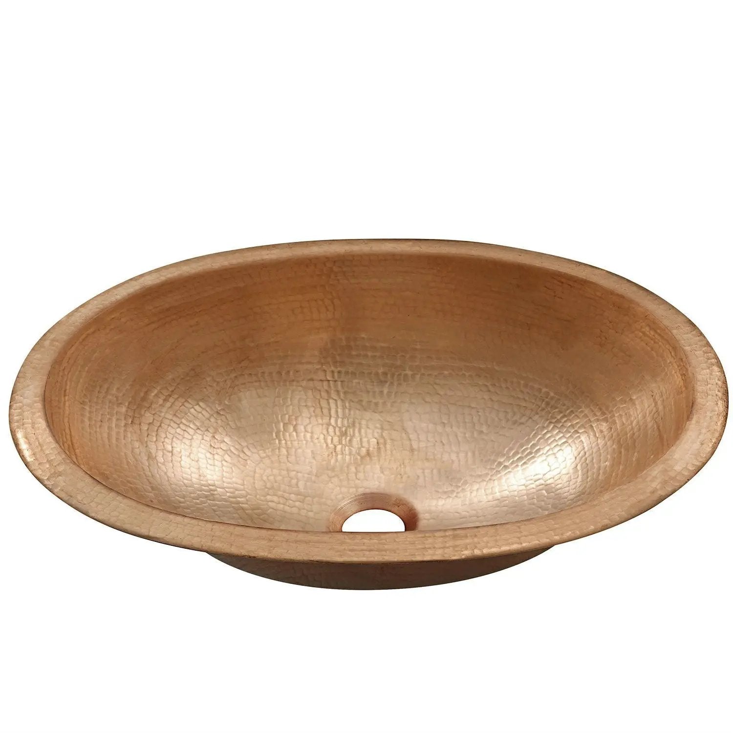 Pure Copper 19-inch Oval Bathroom Sink Unfinished by HomePacific