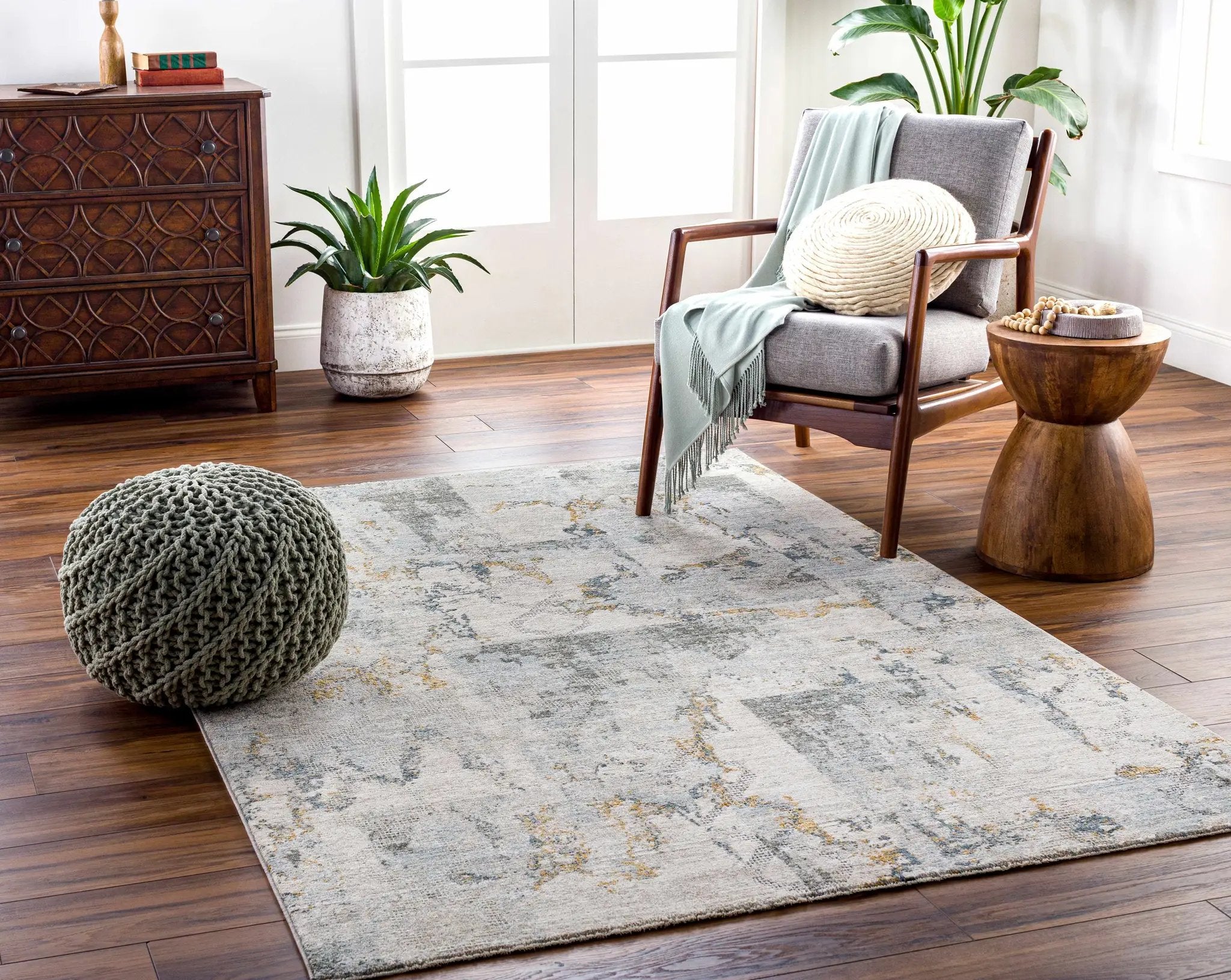 Adlai Textured Rug with Fringes by Boutique Rugs