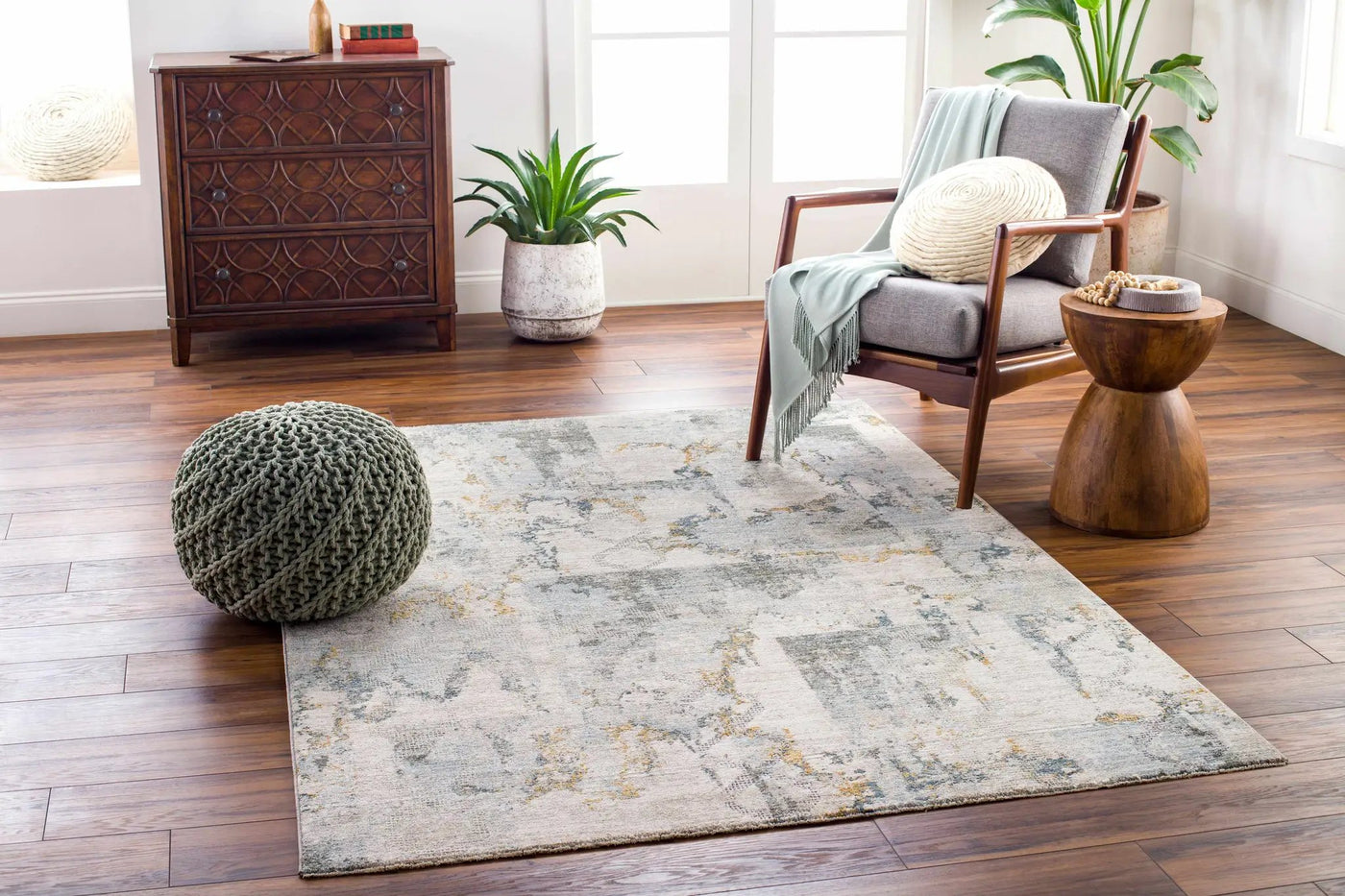 Adlai Textured Rug with Fringes by Boutique Rugs