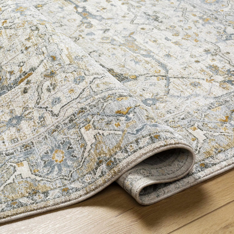 Aviva Off-White Textured Rug with Fringes by Boutique Rugs