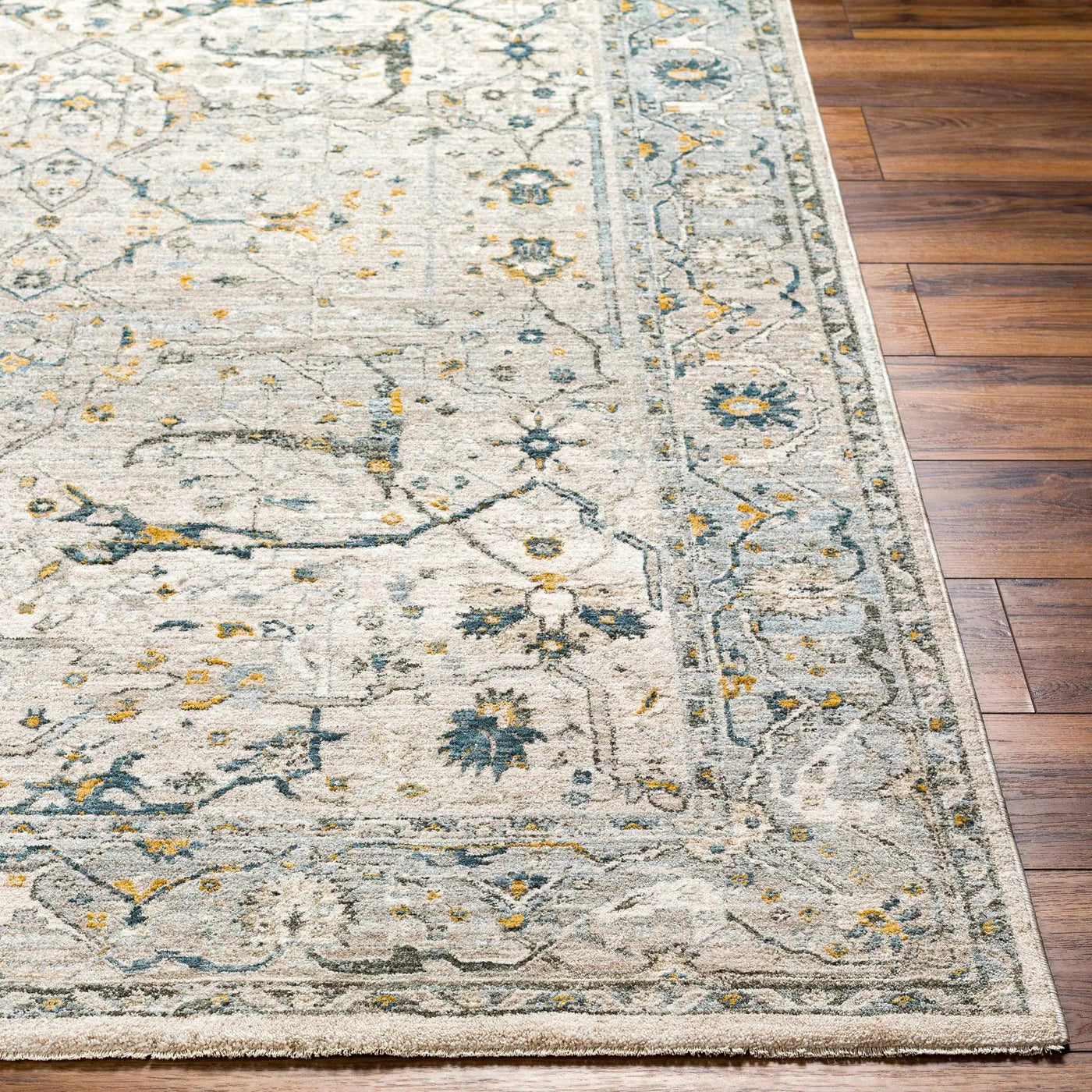 Aviva Off-White Textured Rug with Fringes by Boutique Rugs