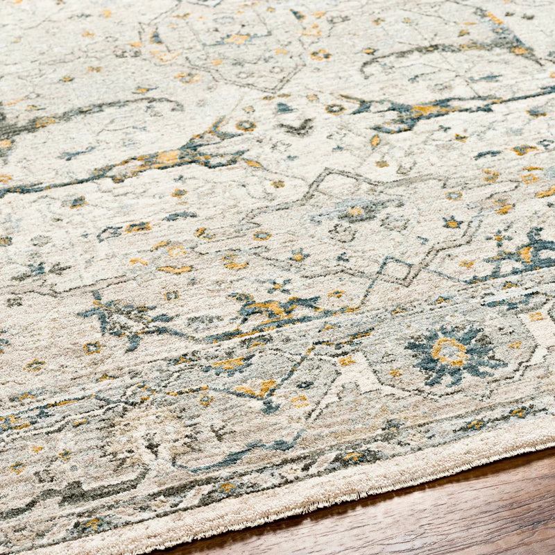 Aviva Off-White Textured Rug with Fringes by Boutique Rugs