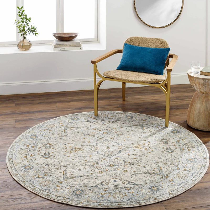 Aviva Off-White Textured Rug with Fringes by Boutique Rugs