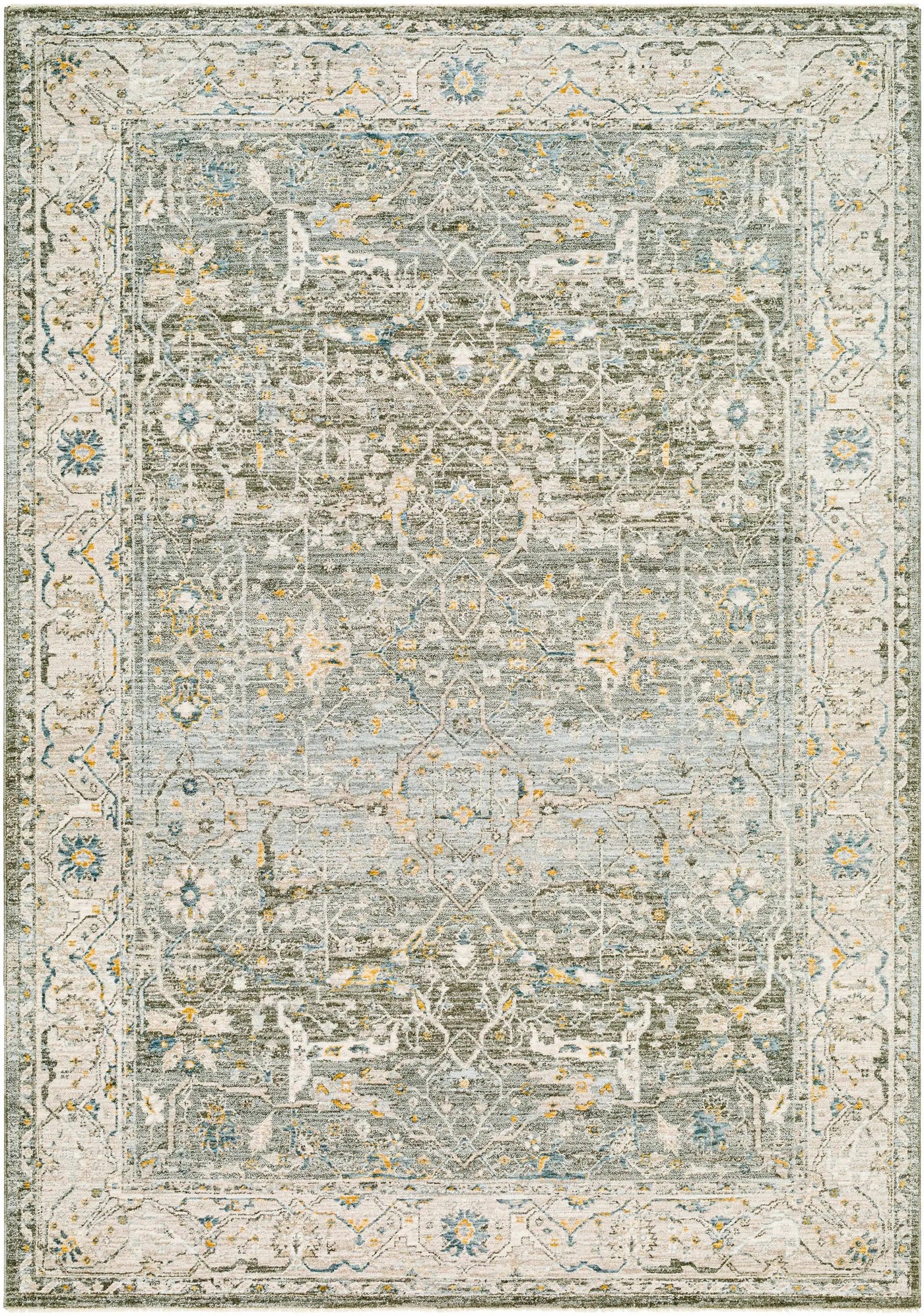 Aviva Teal Textured Rug with Fringes by Boutique Rugs