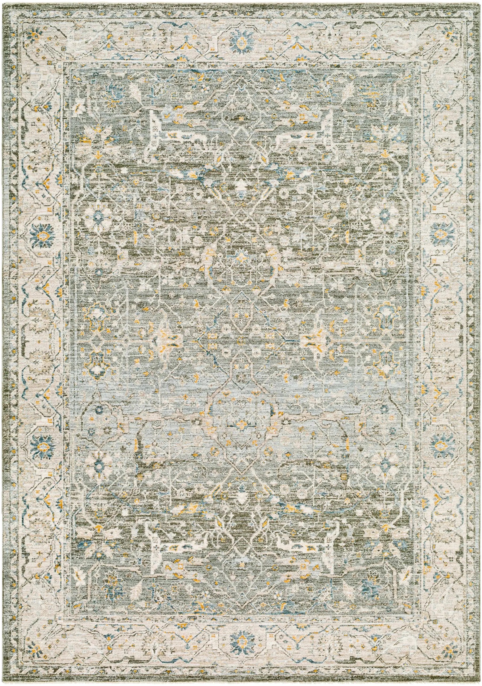 Aviva Teal Textured Rug with Fringes by Boutique Rugs