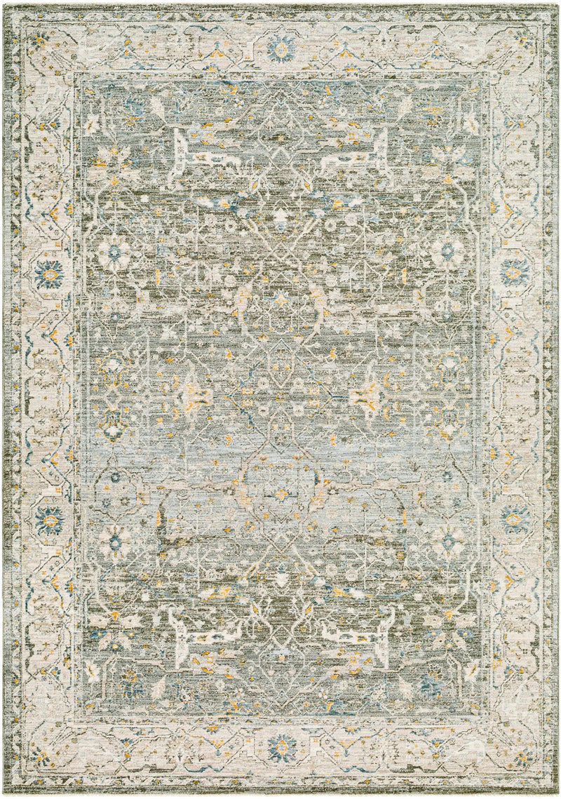 Aviva Teal Textured Rug with Fringes by Boutique Rugs
