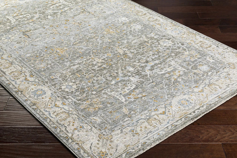 Aviva Teal Textured Rug with Fringes by Boutique Rugs
