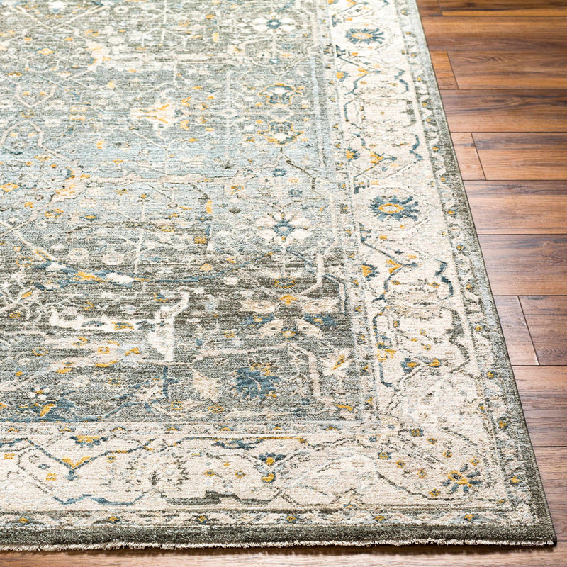 Aviva Teal Textured Rug with Fringes by Boutique Rugs