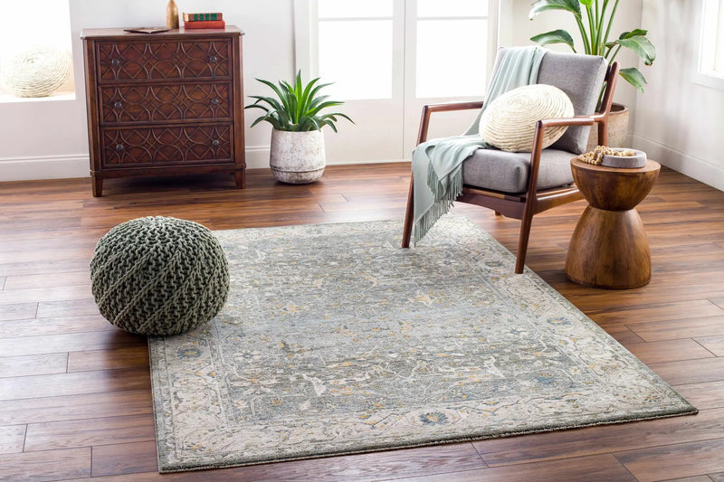Aviva Teal Textured Rug with Fringes by Boutique Rugs