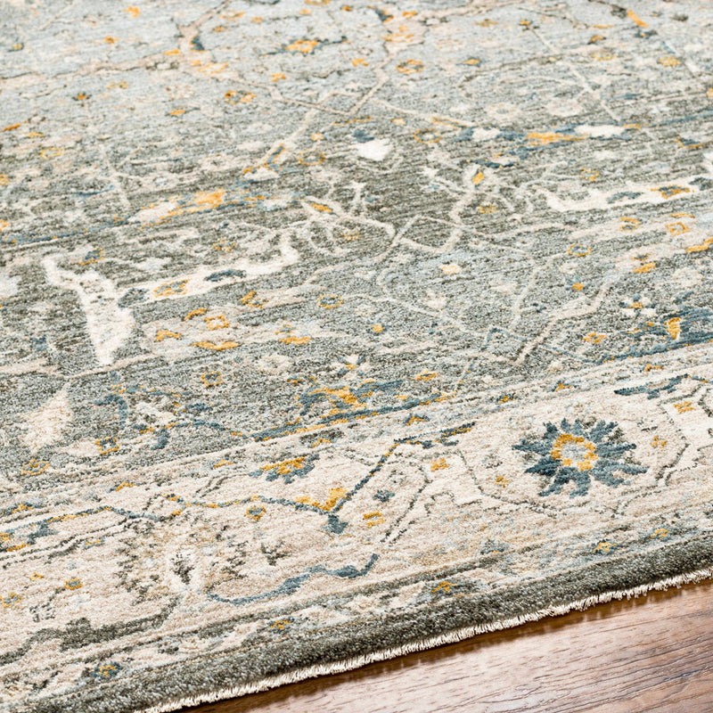 Aviva Teal Textured Rug with Fringes by Boutique Rugs