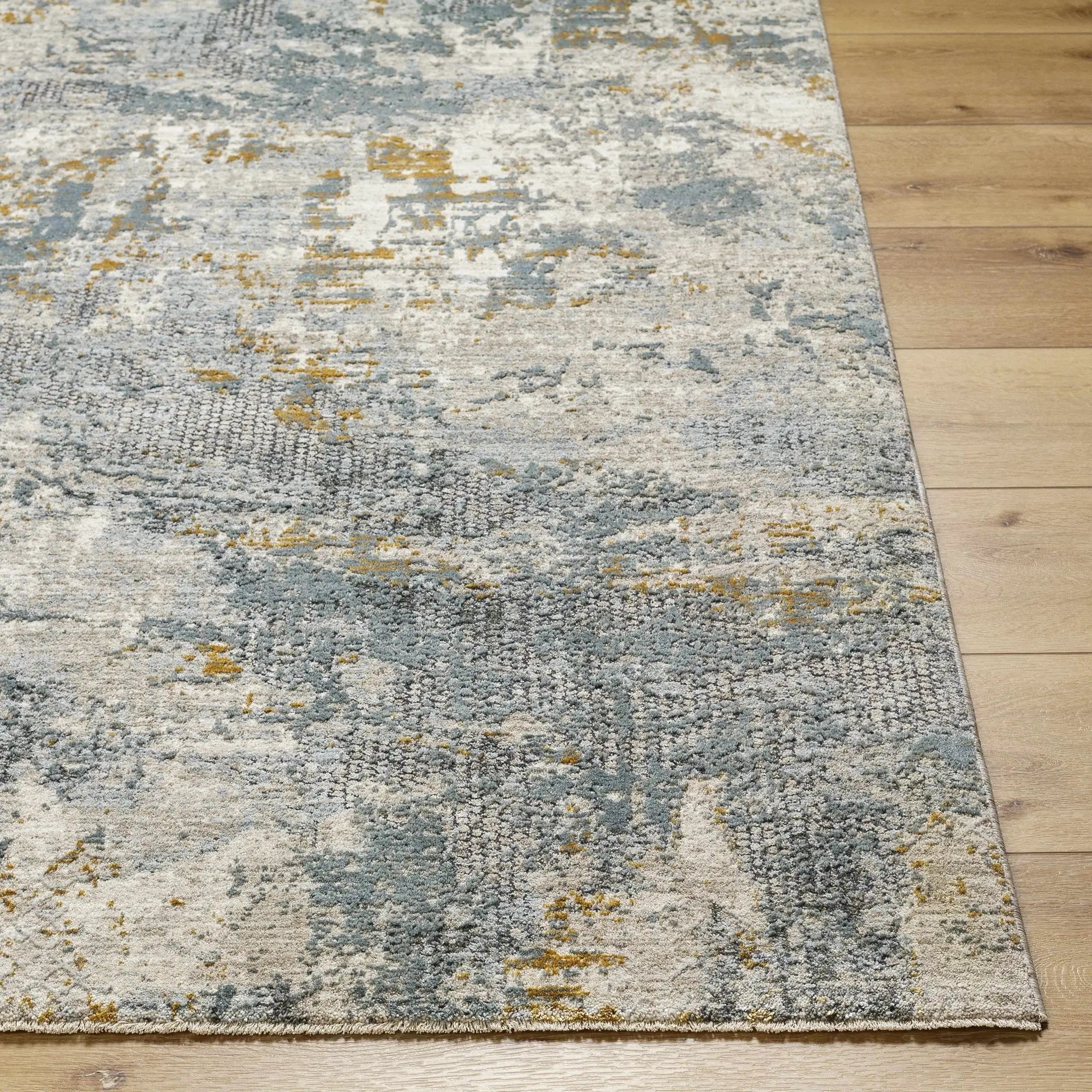 Chaya Textured Abstract Rug with Fringes by Boutique Rugs