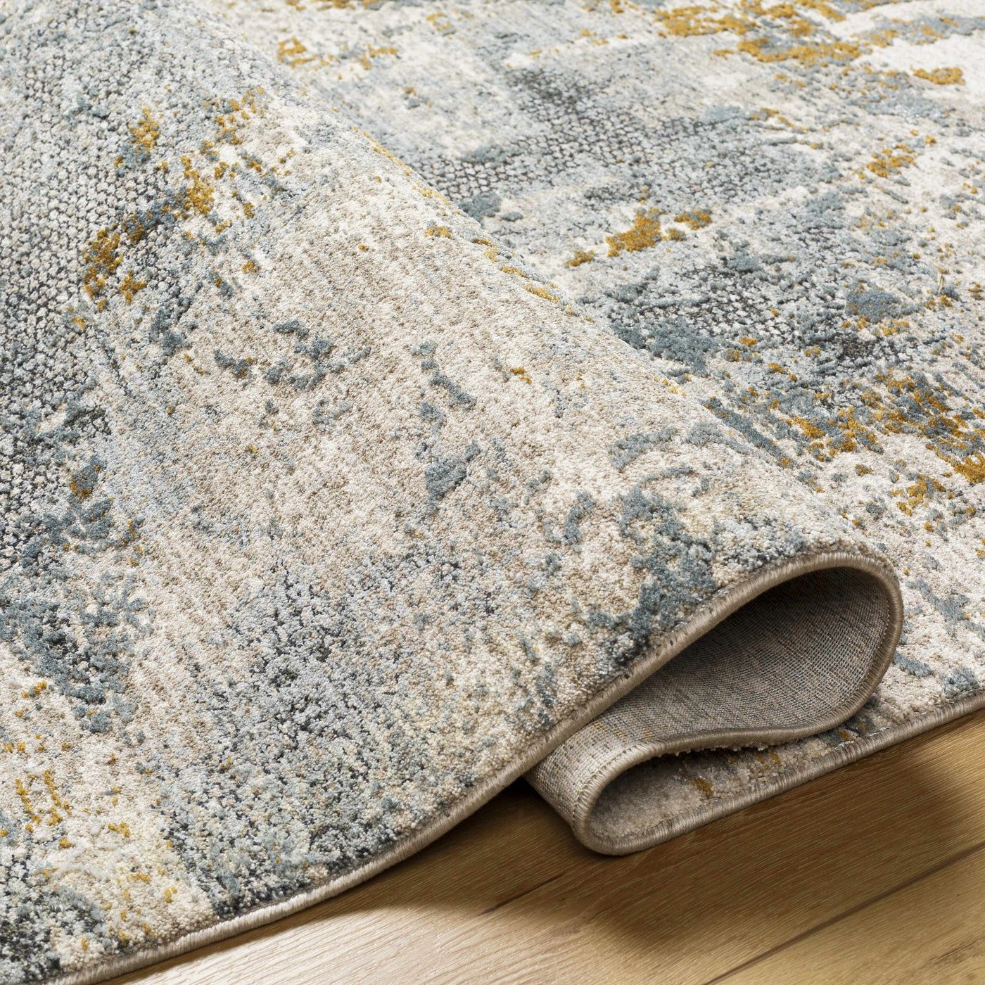 Chaya Textured Abstract Rug with Fringes by Boutique Rugs