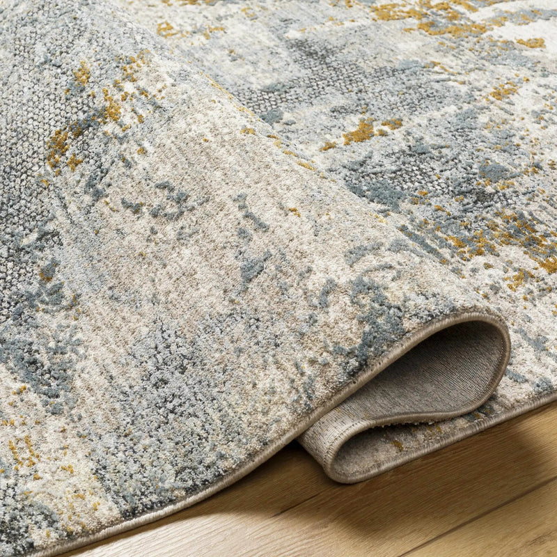 Chaya Textured Abstract Rug with Fringes by Boutique Rugs