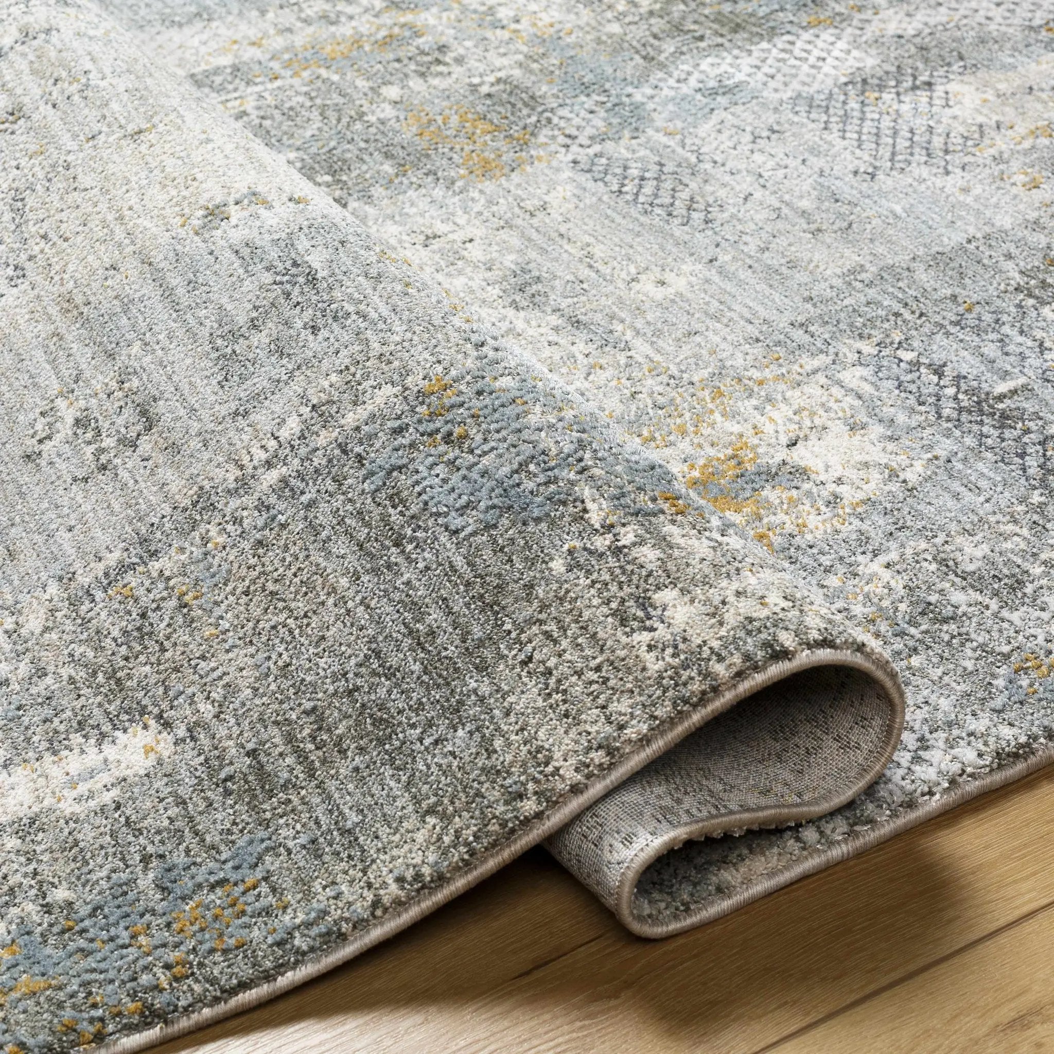 Elina Textured Abstract Rug with Fringes by Boutique Rugs