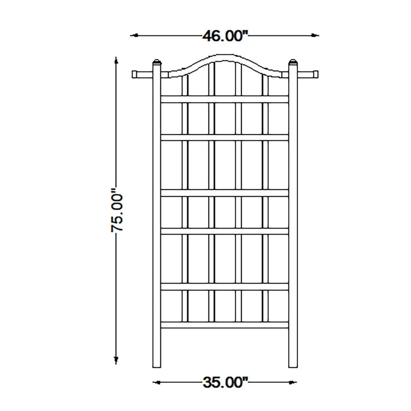 75-inch Outdoor White Vinyl Garden Plant Trellis with Ground Anchors by HomePacific