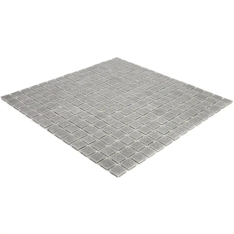 Stone Gray 12x12 Glossy Uniform Square Glass Mosaic Tile (20 pack, 20 sq ft/case) by Apollo Tile