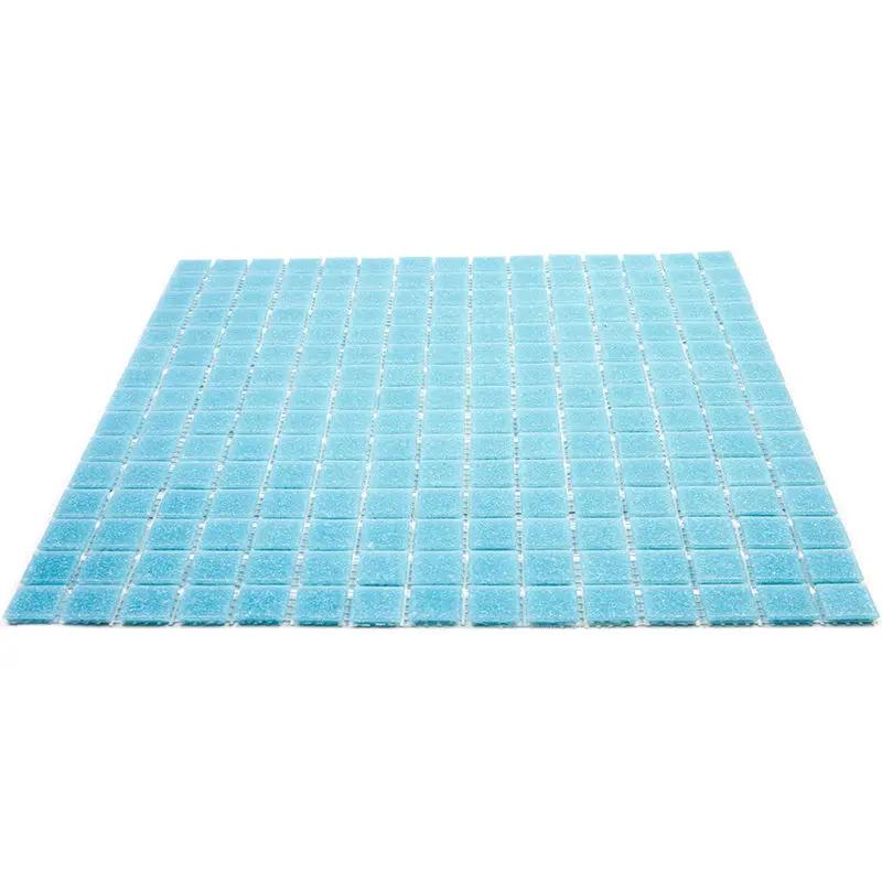 Cadet Blue 12x12 Glossy Uniform Square Glass Mosaic Tile (20 pack, 20 sq ft/case) by Apollo Tile