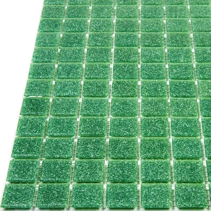 Sea Green 12x12 Glossy Uniform Square Glass Mosaic Tile (20 pack, 20 sq ft/case) by Apollo Tile