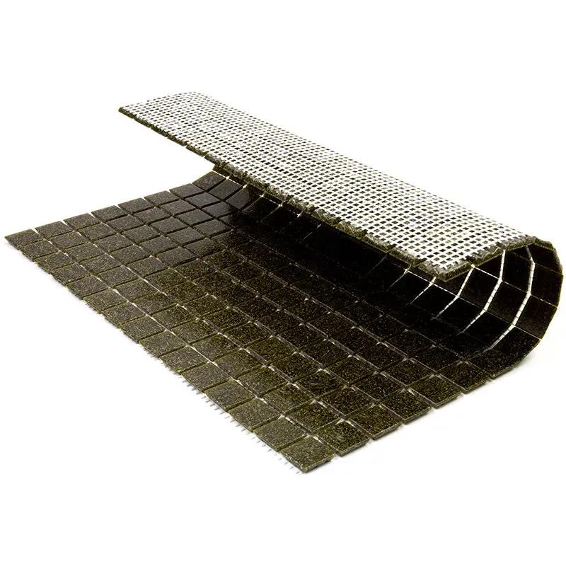 Peanut Brown 12x12 Glossy Uniform Square Glass Mosaic Tile (20 pack, 20 sq ft/case) by Apollo Tile
