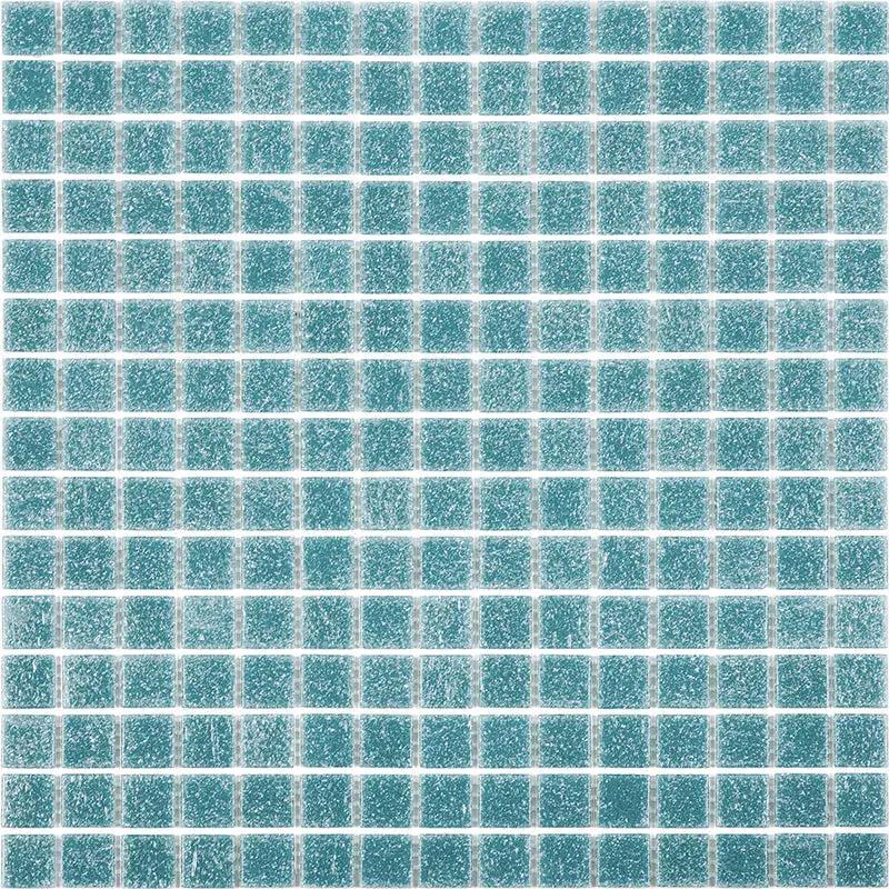 Blue-Green 12x12 Uniform Square Glossy Glass Mosaic Tile (20 pack, 20 sq ft/case) by Apollo Tile