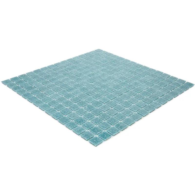 Blue-Green 12x12 Uniform Square Glossy Glass Mosaic Tile (20 pack, 20 sq ft/case) by Apollo Tile