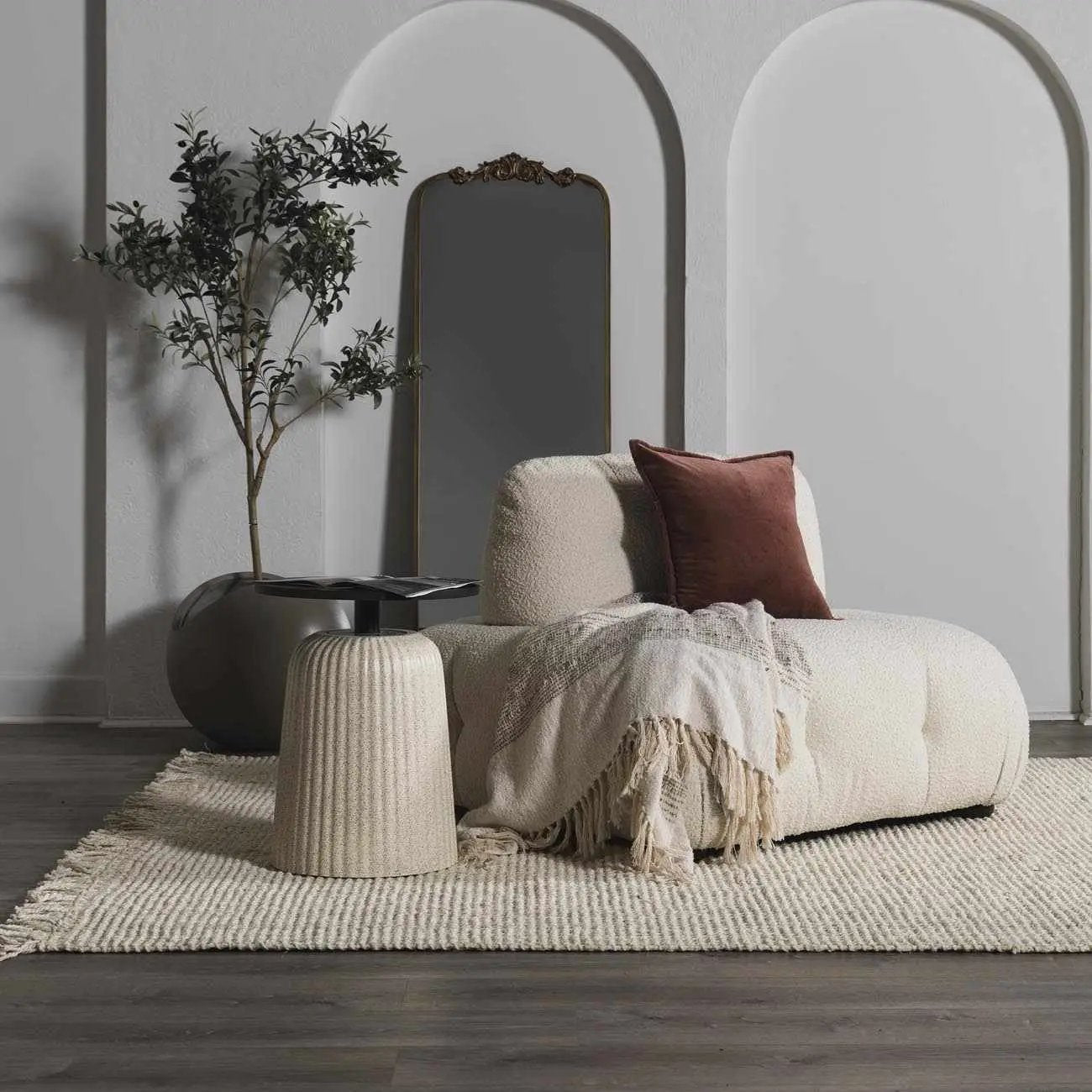 Senneterre Bleached Jute Rug by Boutique Rugs