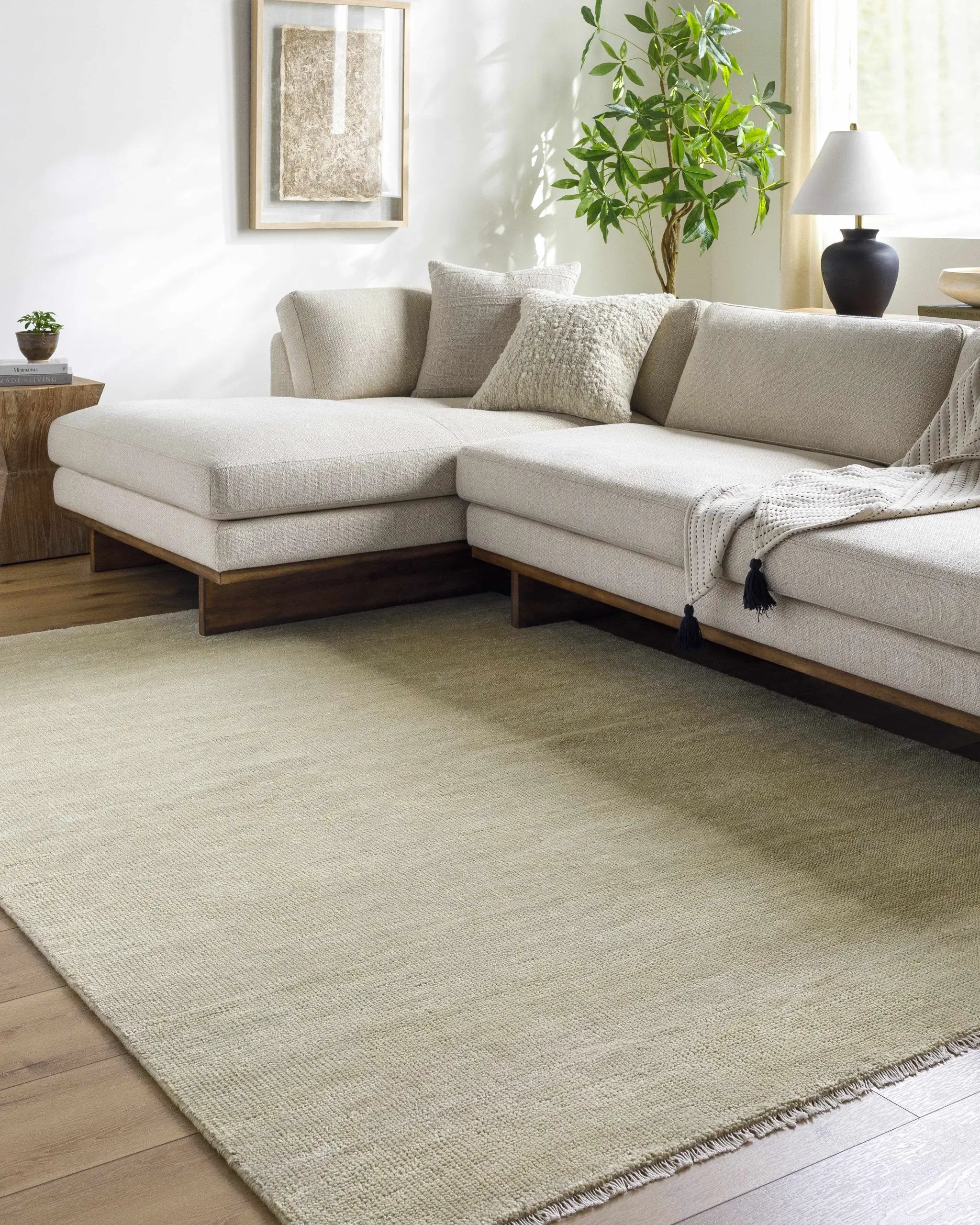 Powa Light Yellow Area Rug - Clearance by Boutique Rugs