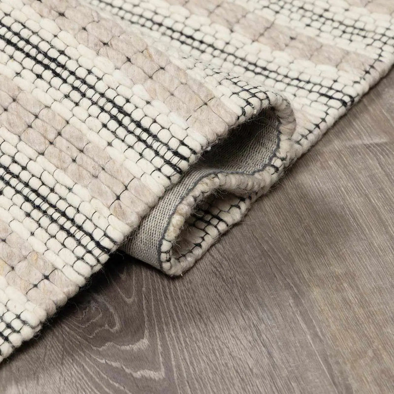 Laleh Cream & Black Area Rug - Clearance by Boutique Rugs