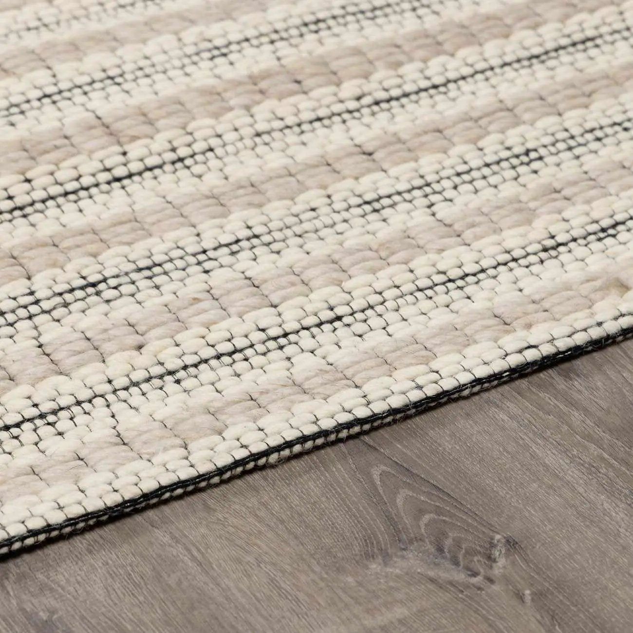 Laleh Cream & Black Area Rug - Clearance by Boutique Rugs