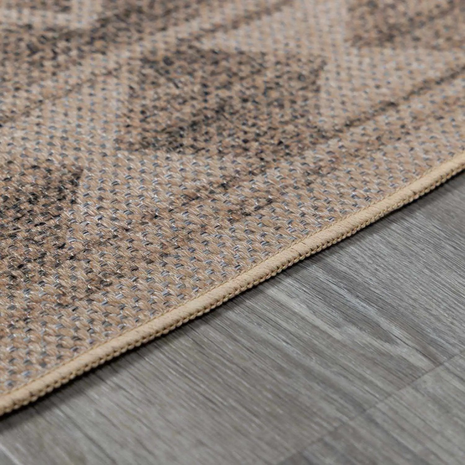 Halle Beige Washable Area Rug - Clearance by Boutique Rugs