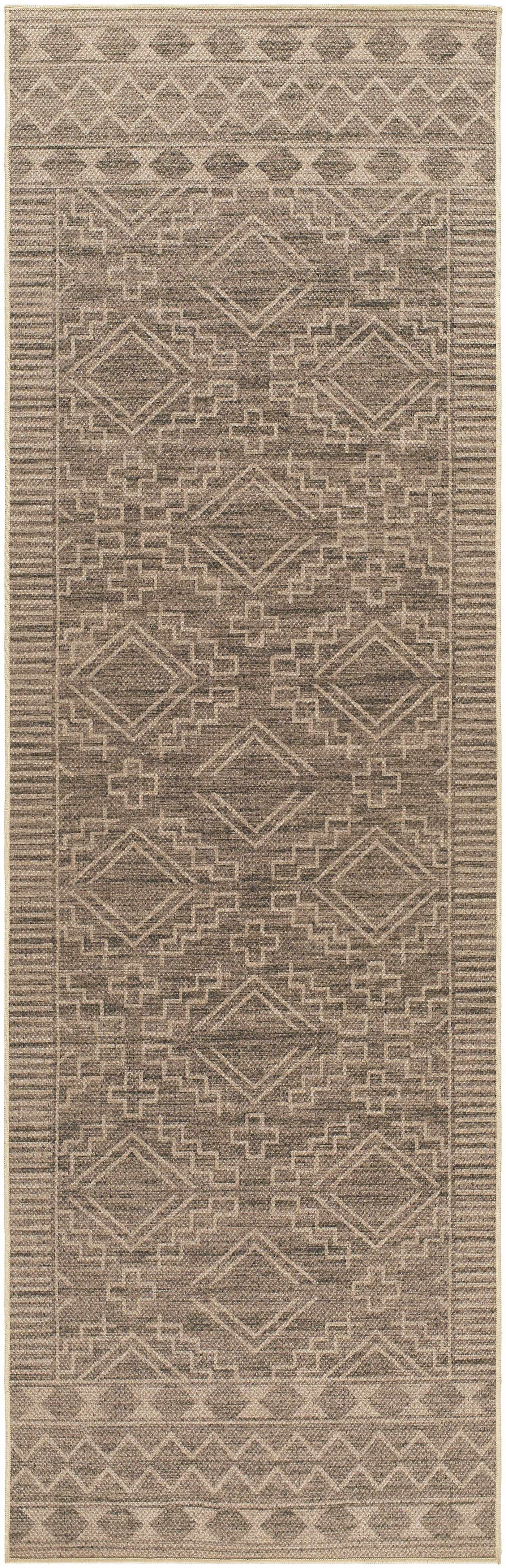 Halle Tan Washable Area Rug - Clearance by Boutique Rugs