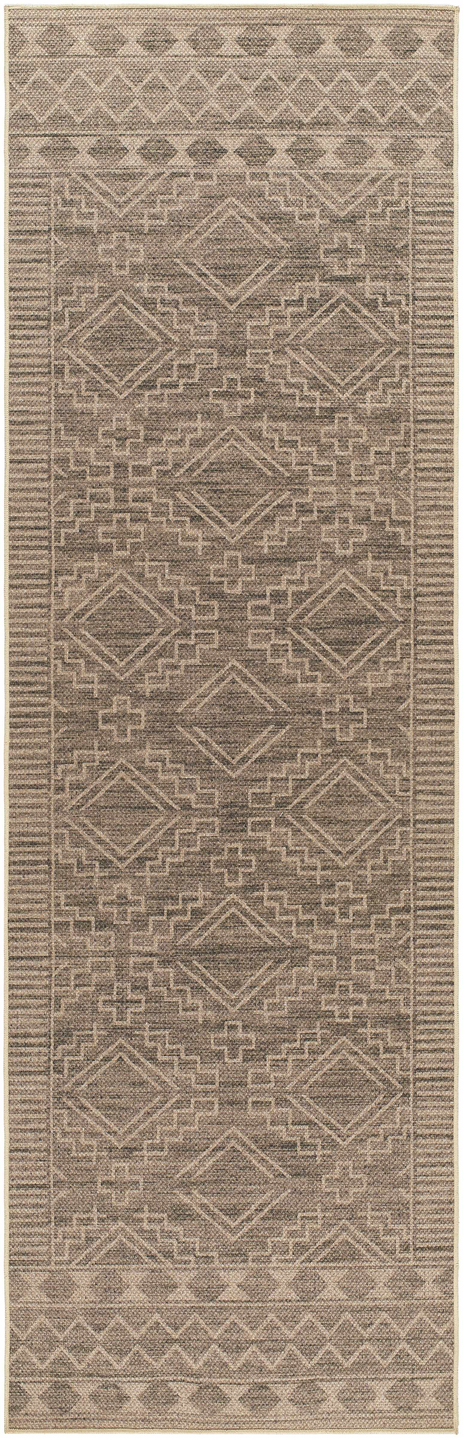 Halle Tan Washable Area Rug - Clearance by Boutique Rugs