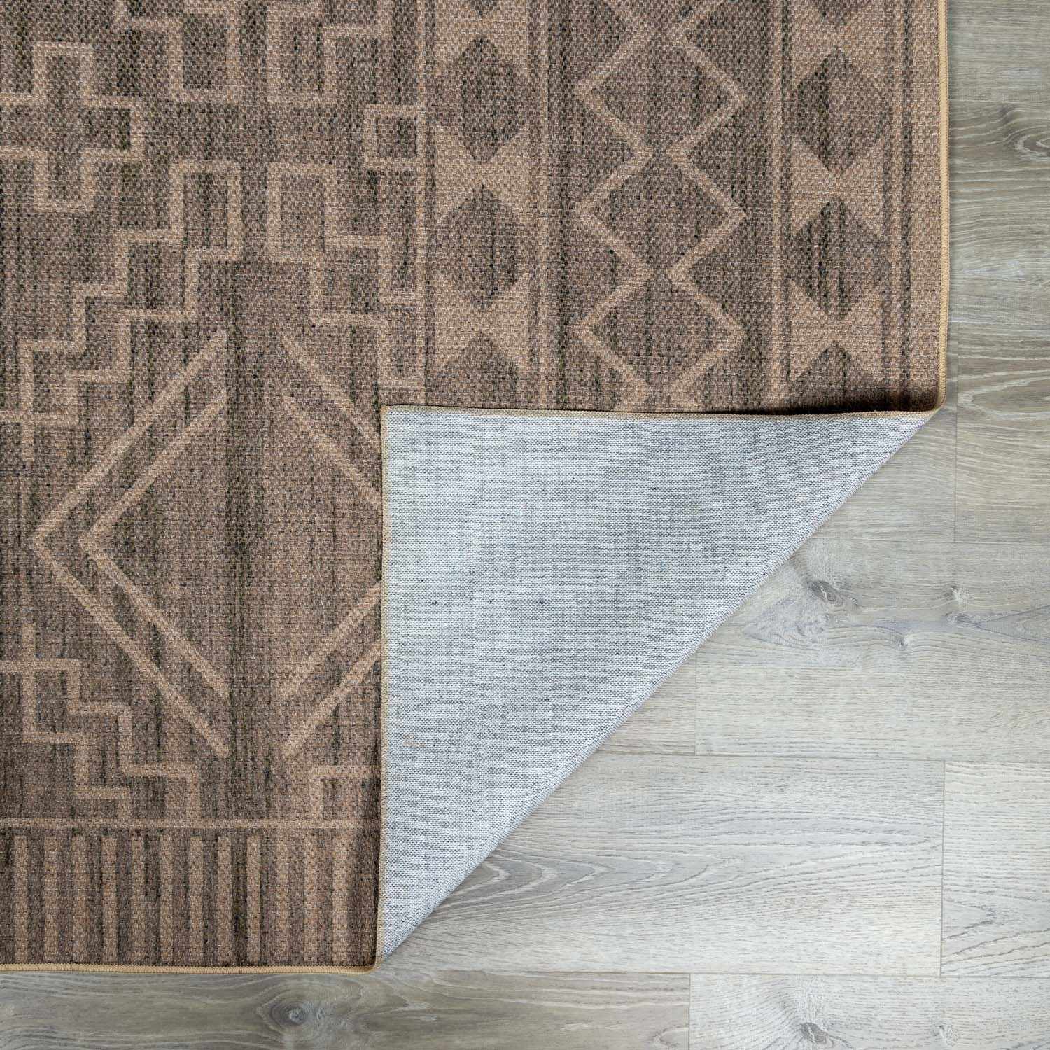Halle Tan Washable Area Rug - Clearance by Boutique Rugs