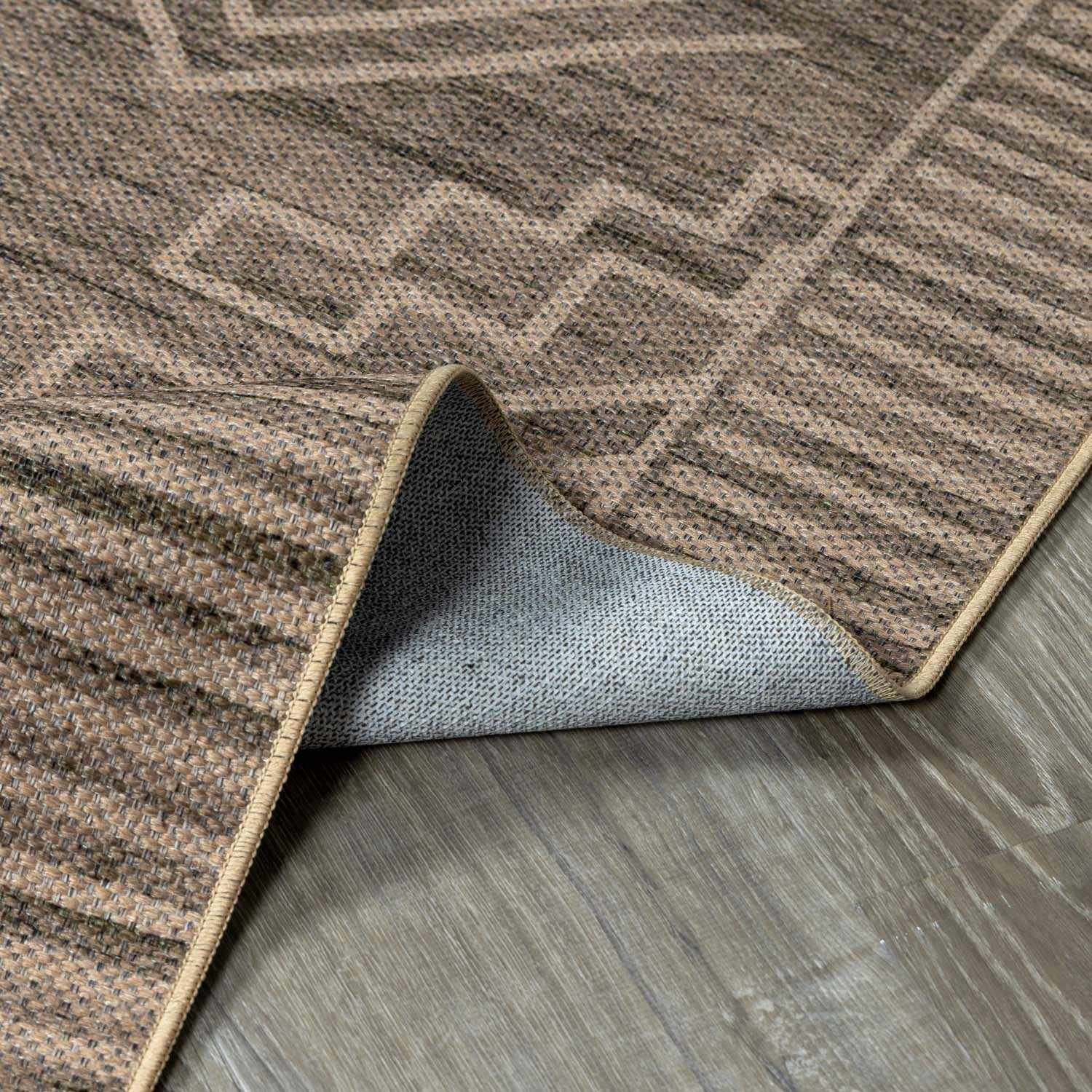 Halle Tan Washable Area Rug - Clearance by Boutique Rugs