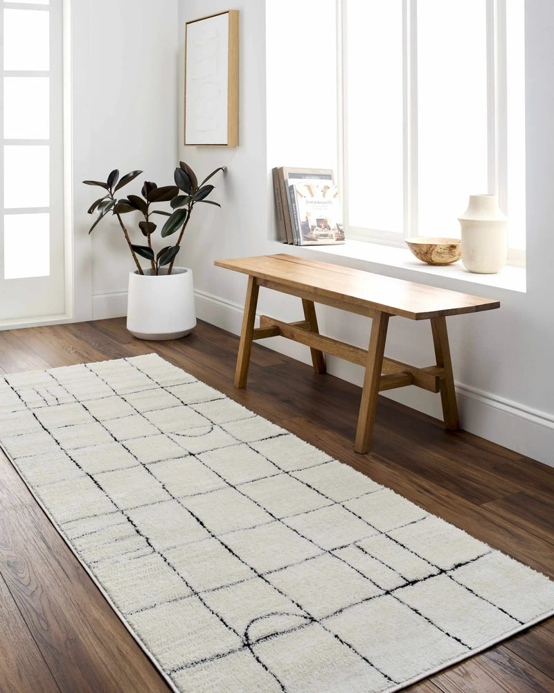 Keanu Black & White Area Rug - Clearance by Boutique Rugs