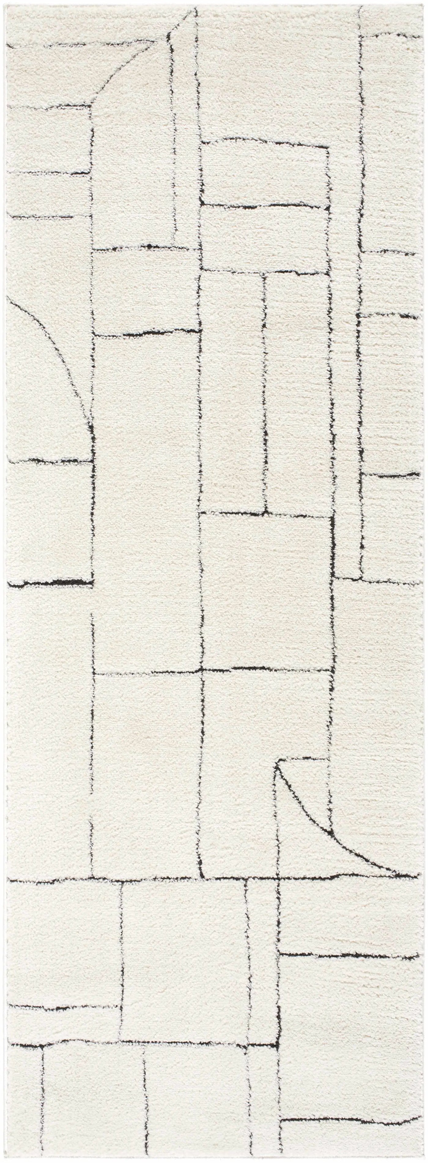 Keats Black & White Area Rug by Boutique Rugs