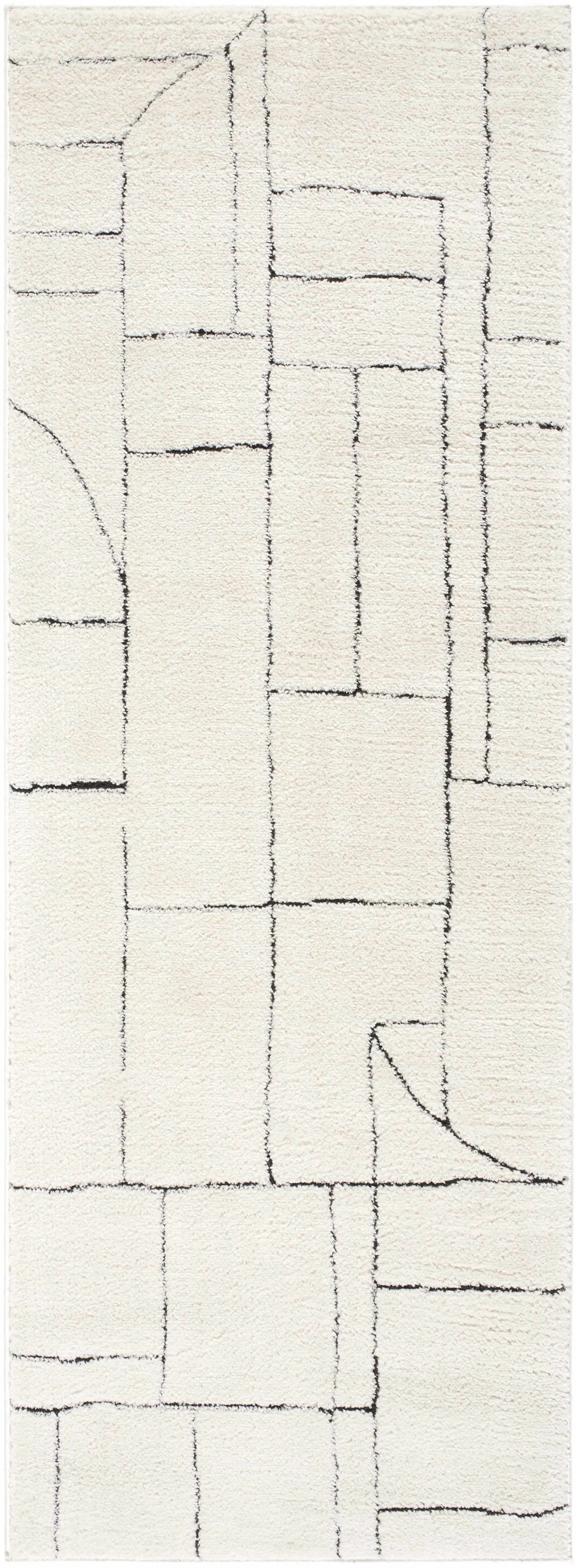 Keats Black & White Area Rug by Boutique Rugs