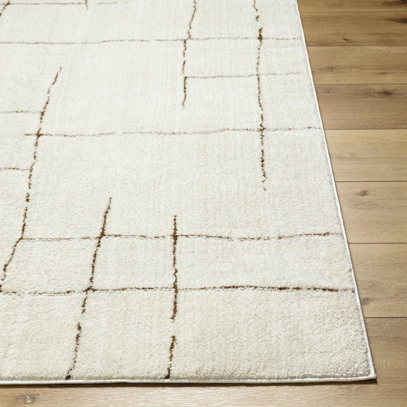 Koume Ivory & Brown Area Rug by Boutique Rugs