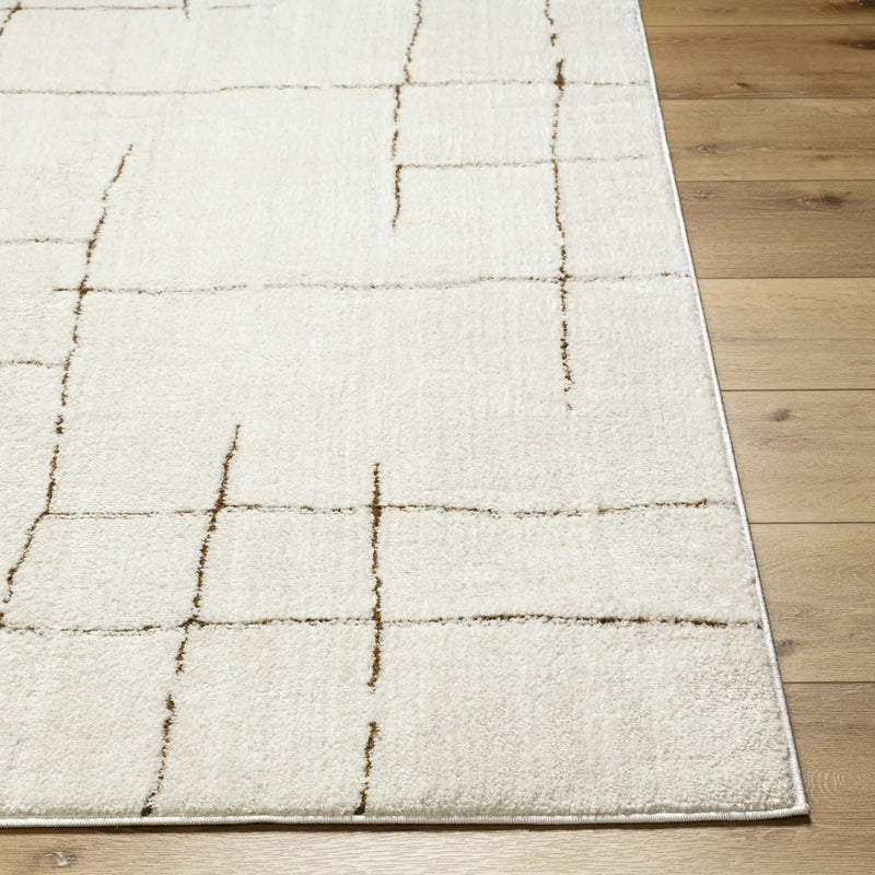 Koume Ivory & Brown Area Rug by Boutique Rugs