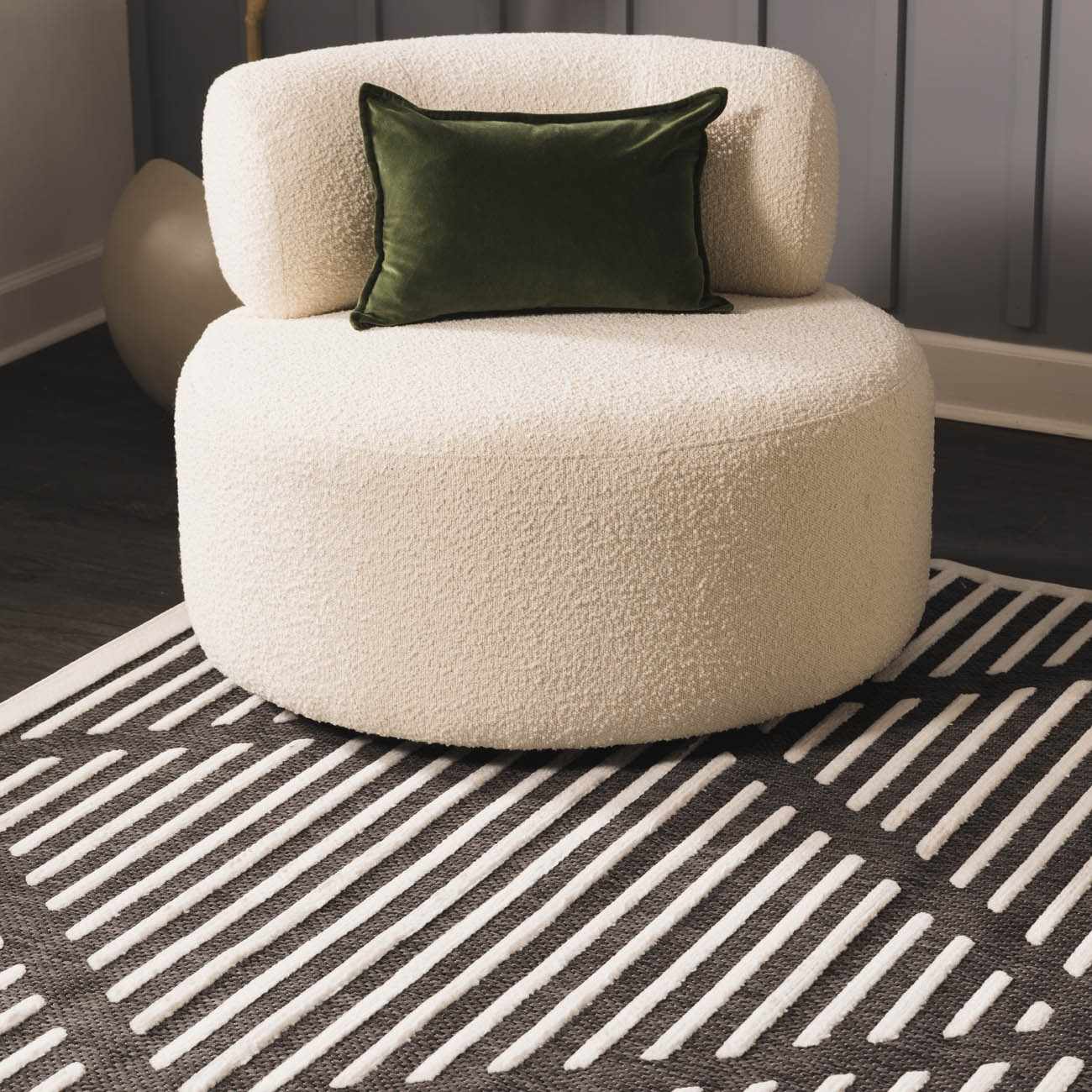 Anah 3D Black Outdoor Rug by Boutique Rugs