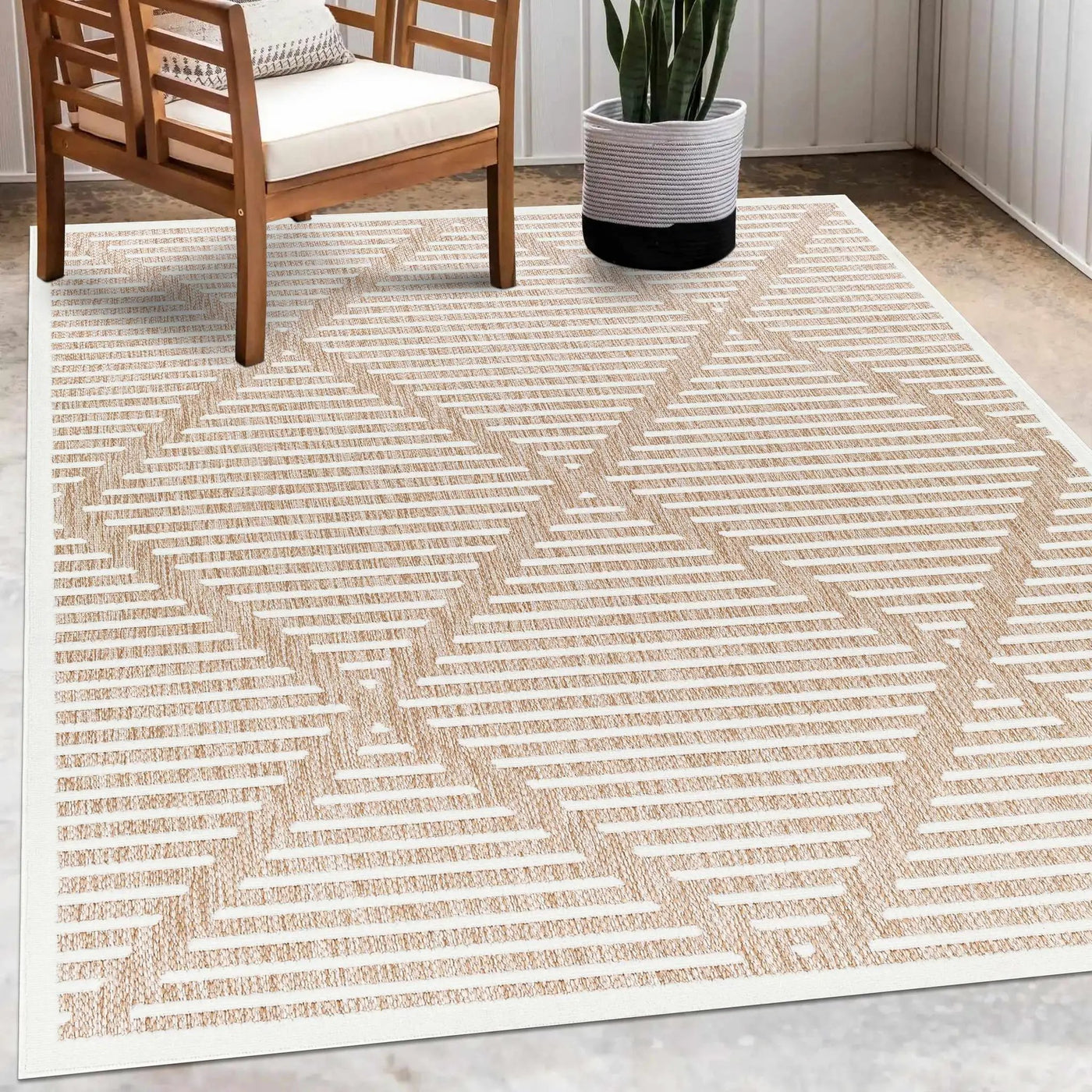Anah Cream Outdoor Rug by Boutique Rugs